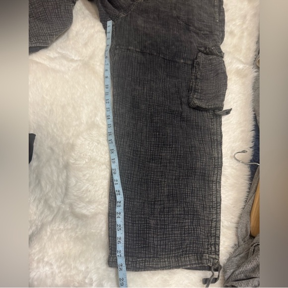 By Anthropologie Womens Dark Gray Elastic Waist High Rise Jogger Pants cargo - Picture 4 of 6